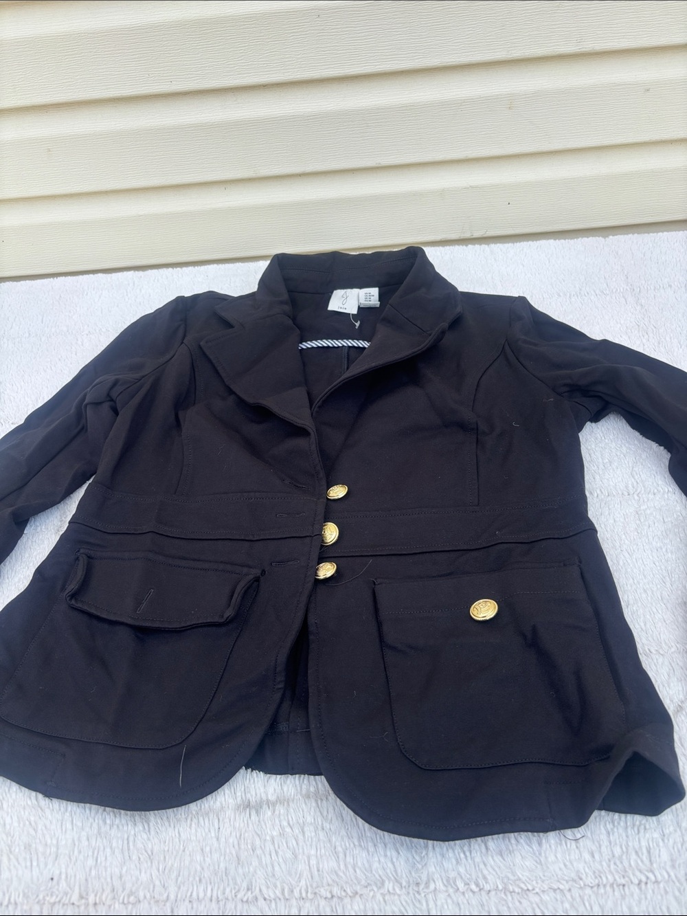 Joie Black Girls' Blazer with Gold Buttons